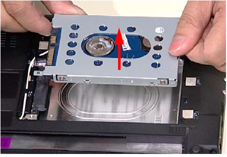 lift the hard disk drive modulu out of the bay