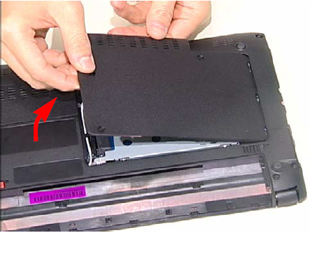 lift the hdd cover up to remove
