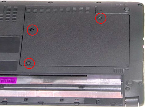 remove the three screws from the hdd cover